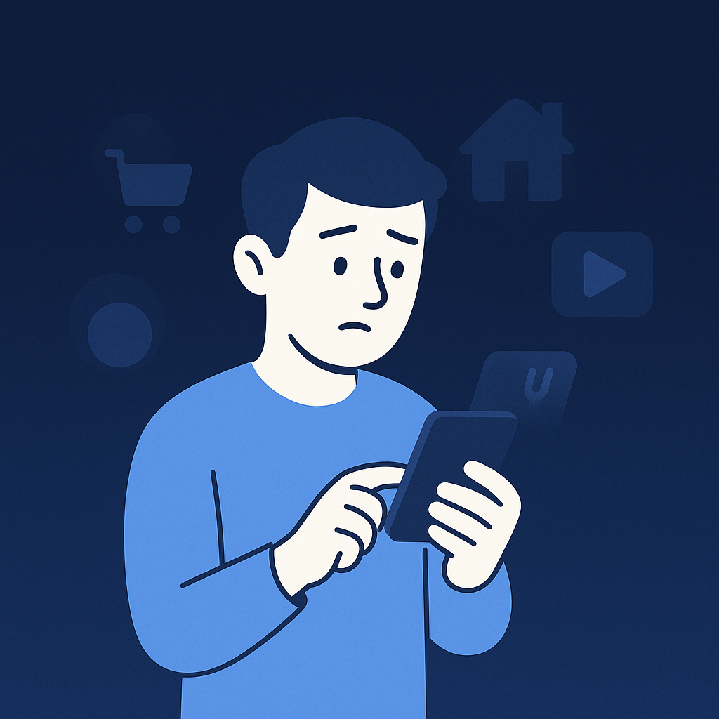 Abstrakte Illustration für unübersichtliche Ausgaben im Alltag